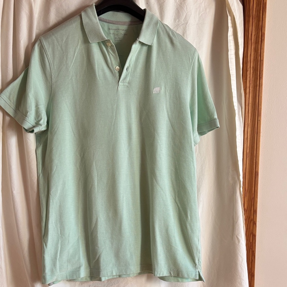 Banana Republic Mint Green Polo Shirt